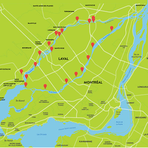 Map du Tally des Rivières